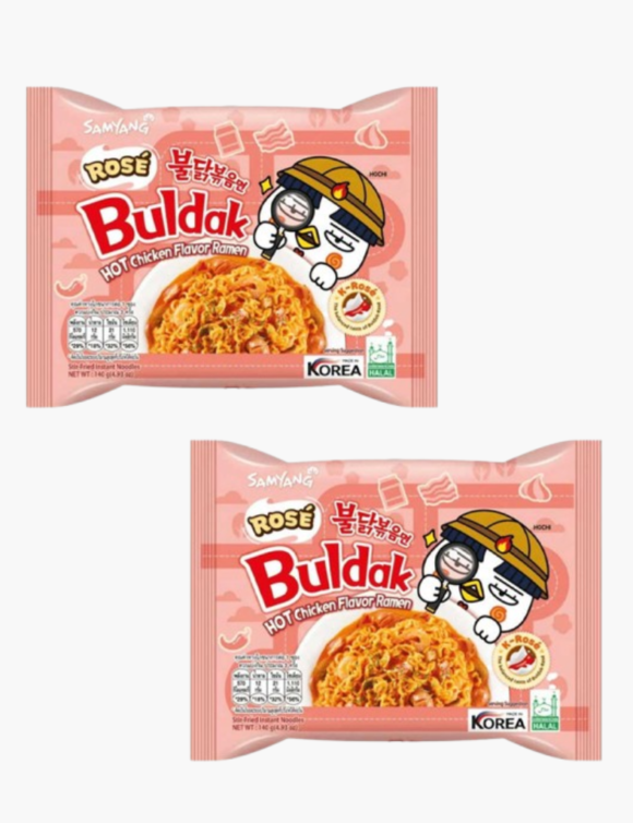 SAMYANG Buldak Rose Hot Chicken Flavour Ramen 140gm*2PK